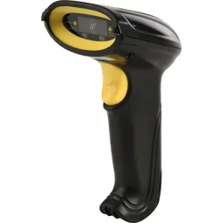 GT M-3100AT - Barcodescanner, 1D, Laser, USB, mit Halter, schwarz