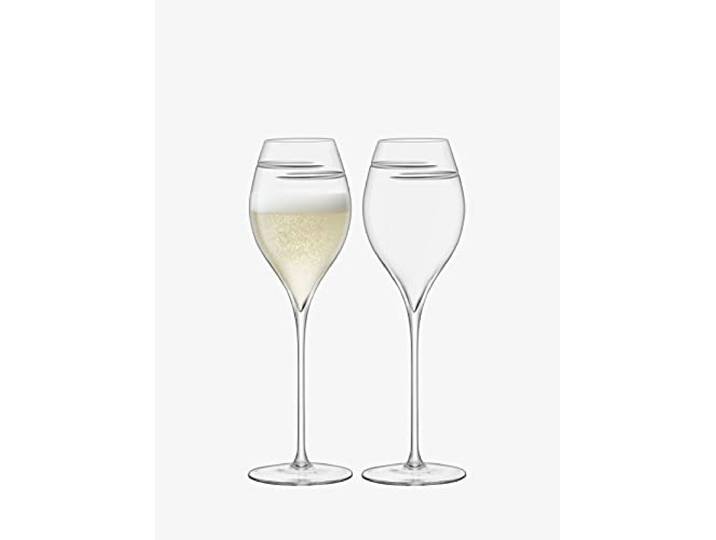 LSA International Verso Champagne Tulp Glas 370ml Helder/Gesneden x 2