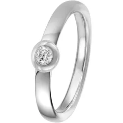 trendor 88391 Damen Diamant-Ring 925 Silber Brillant 0,10 ct, 54/17,2