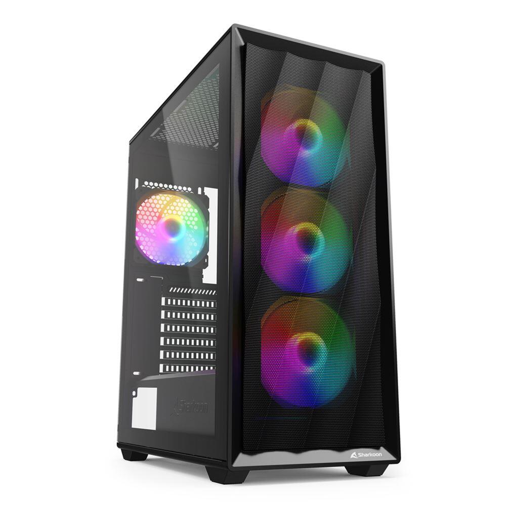 Sharkoon PC-Gehäuse VK4 Rainbow ATX Midi-Tower schwarz 4044951044108