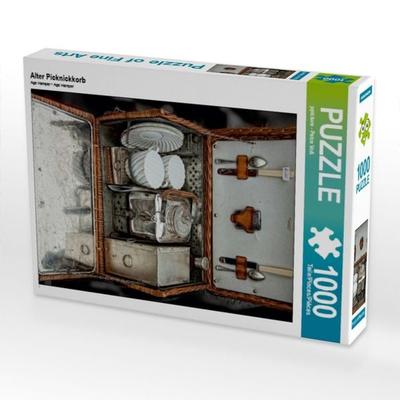 CALVENDO Puzzle Alter Picknickkorb | 1000 Teile Lege-Größe 64x48cm Foto-Puzzle für glückliche Stunden