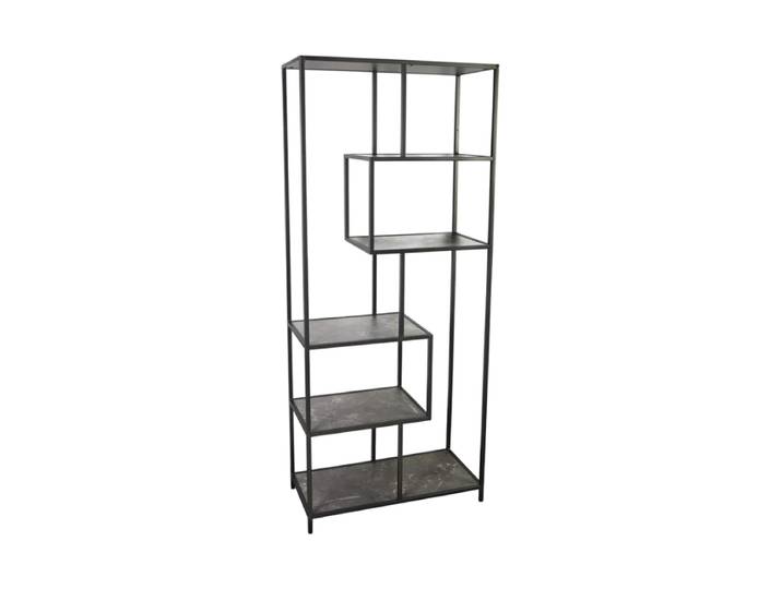 Design Regal „Slim Line“ - Marmoroptik dunkel Schwarz, Marmoroptik Schwarz Invicta Interiors