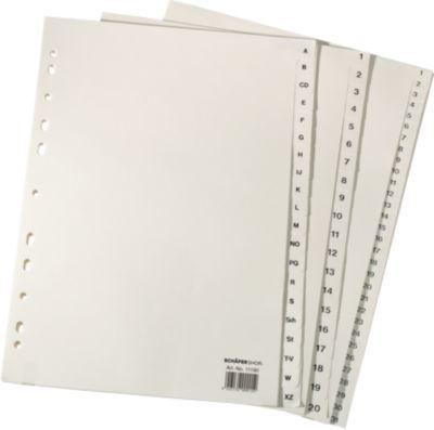Papier-Register A4, einzeln, DIN A4 1-10, hellchamois