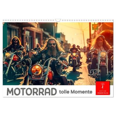 Motorrad tolle Momente (Wandkalender 2026 DIN A3 quer), CALVENDO Monatskalender