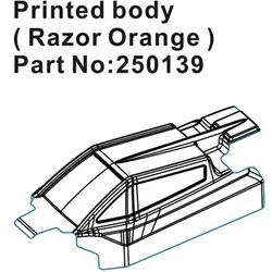 Hobby Plus RC Speck-B Printed Lexan Body - razor orange