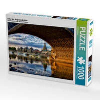 CALVENDO Puzzle Unter der Augustusbrücke 1000 Teile Lege-Größe 64 x 48 cm Foto-Puzzle Bild von Dirk Meutzner
