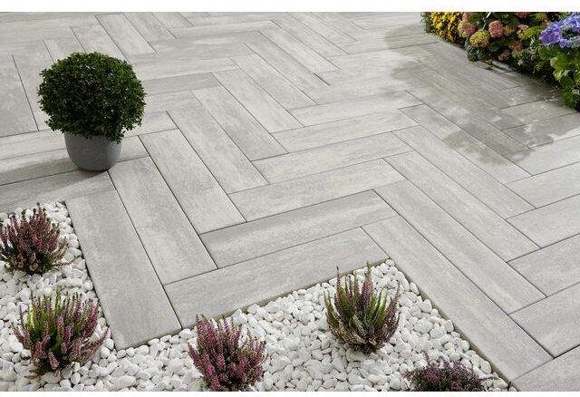Kann Terrassenplatte Rayon 80 x 20 x 7,5 cm grau-alpin