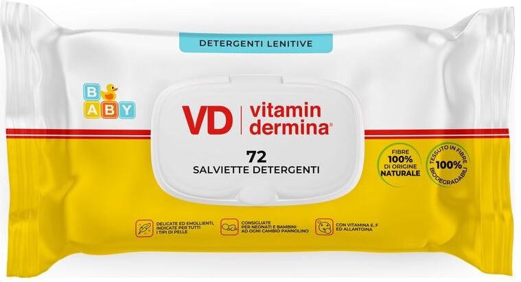 VITAMINDERMINA Baby Salviette Detergenti 72 PZ