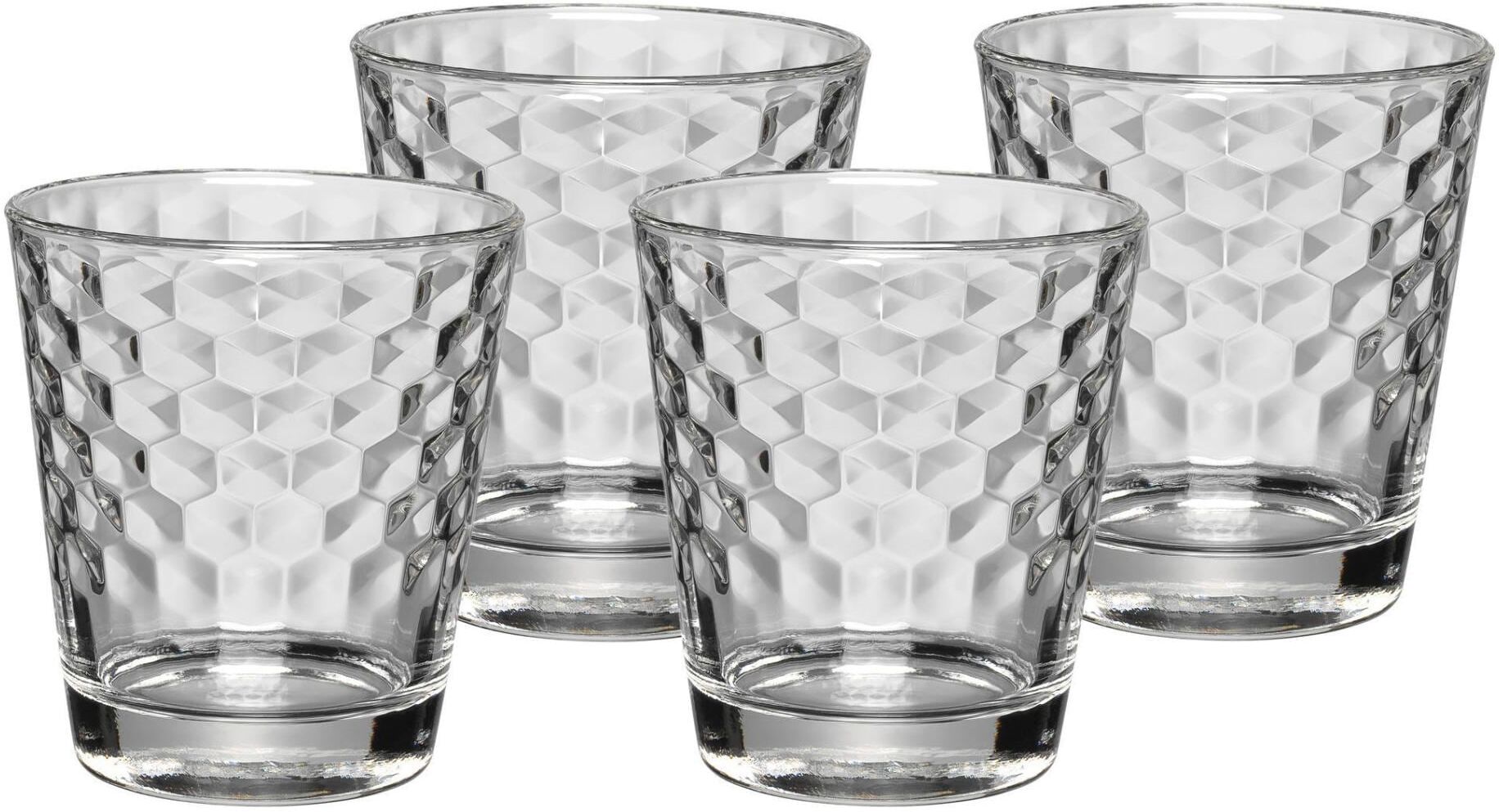 Glas WMF "Wasserglas 4er Set", transparent, H:10cm, Glas, Trinkgefässe, Glas transparent 10cm, 225ml, 4 Stk.