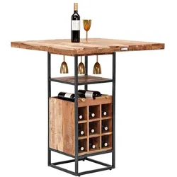 WOLFMÖBEL Bartisch Spring 90 x cm Holz Braun Akazie