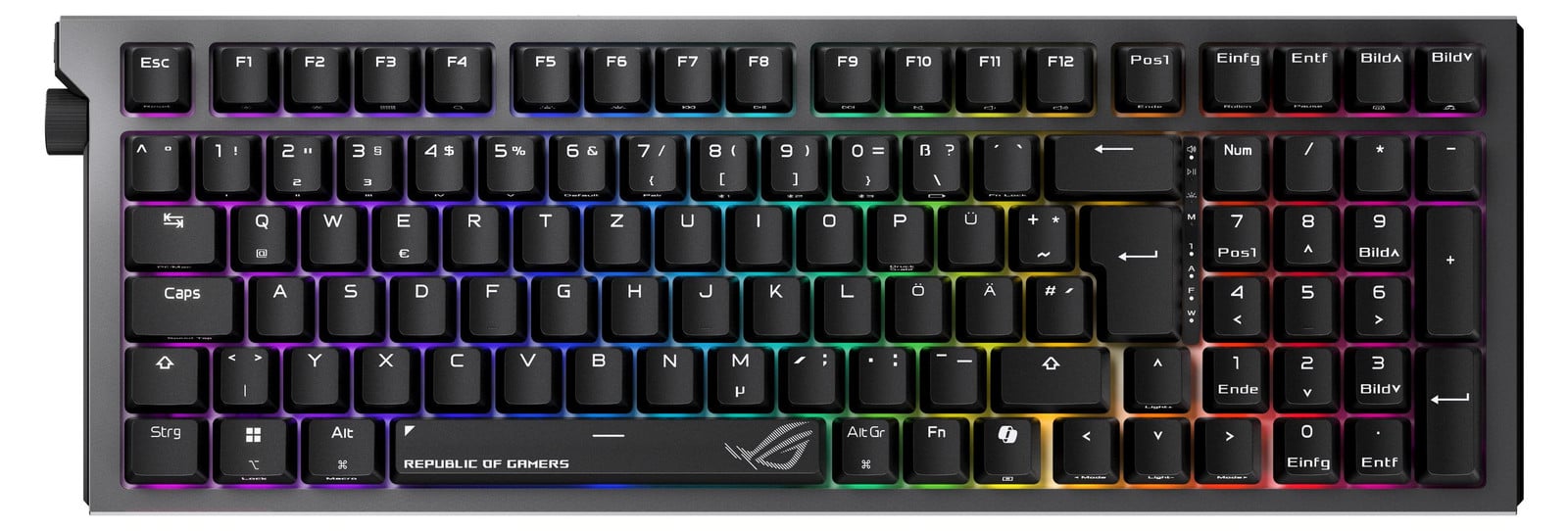 ASUS ROG Strix Morph 96 WL Draadloos Toetsenbord - Zwart - Duits Layout