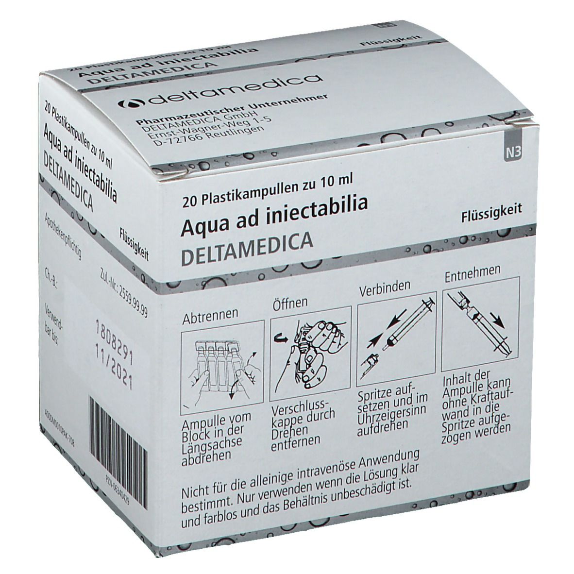 Aqua AD iniectabilia Plastik 20x10 ml Flüssigkeit