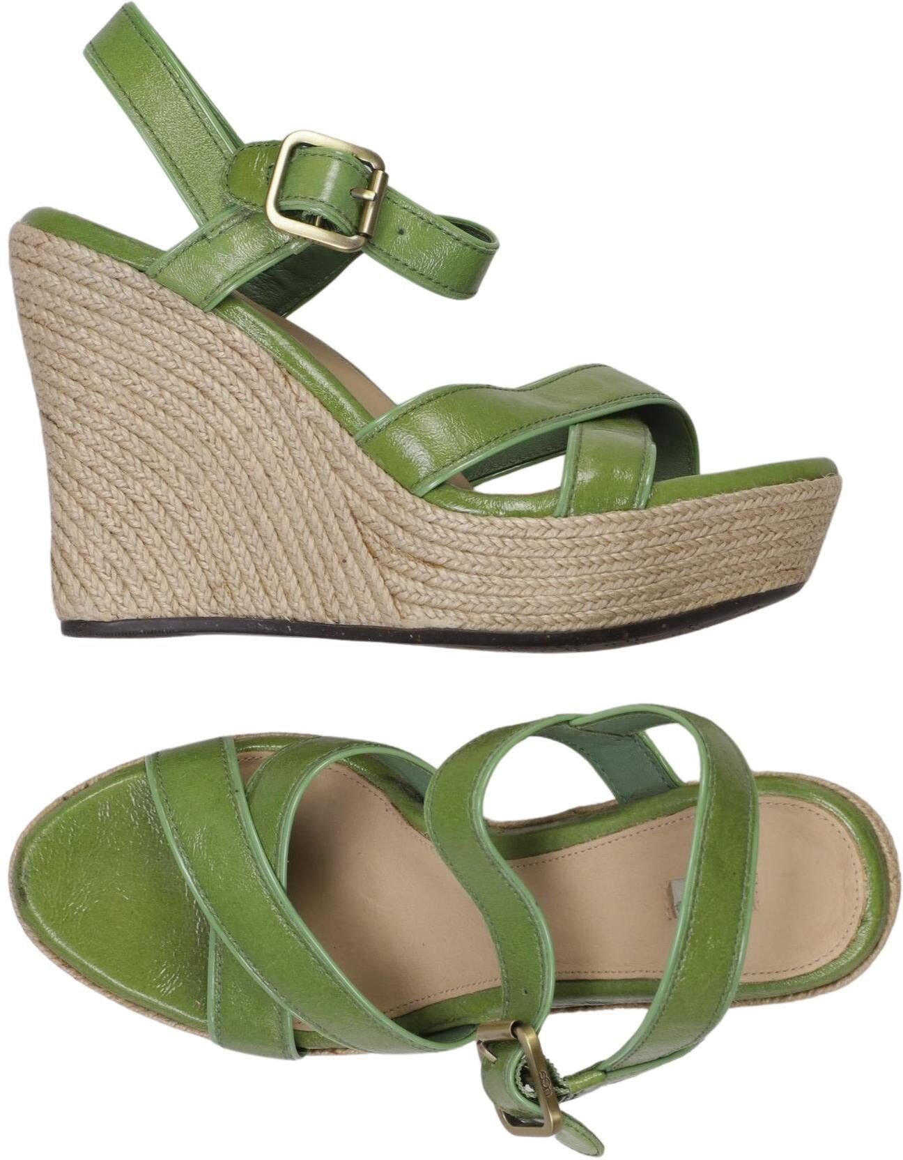 UGG Damen Sandalen, Grün, Gr. EU 38.5, Leder - Second Hand