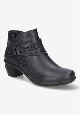 Women's Damita Booties by Easy Street in Navy (Size 12 M)