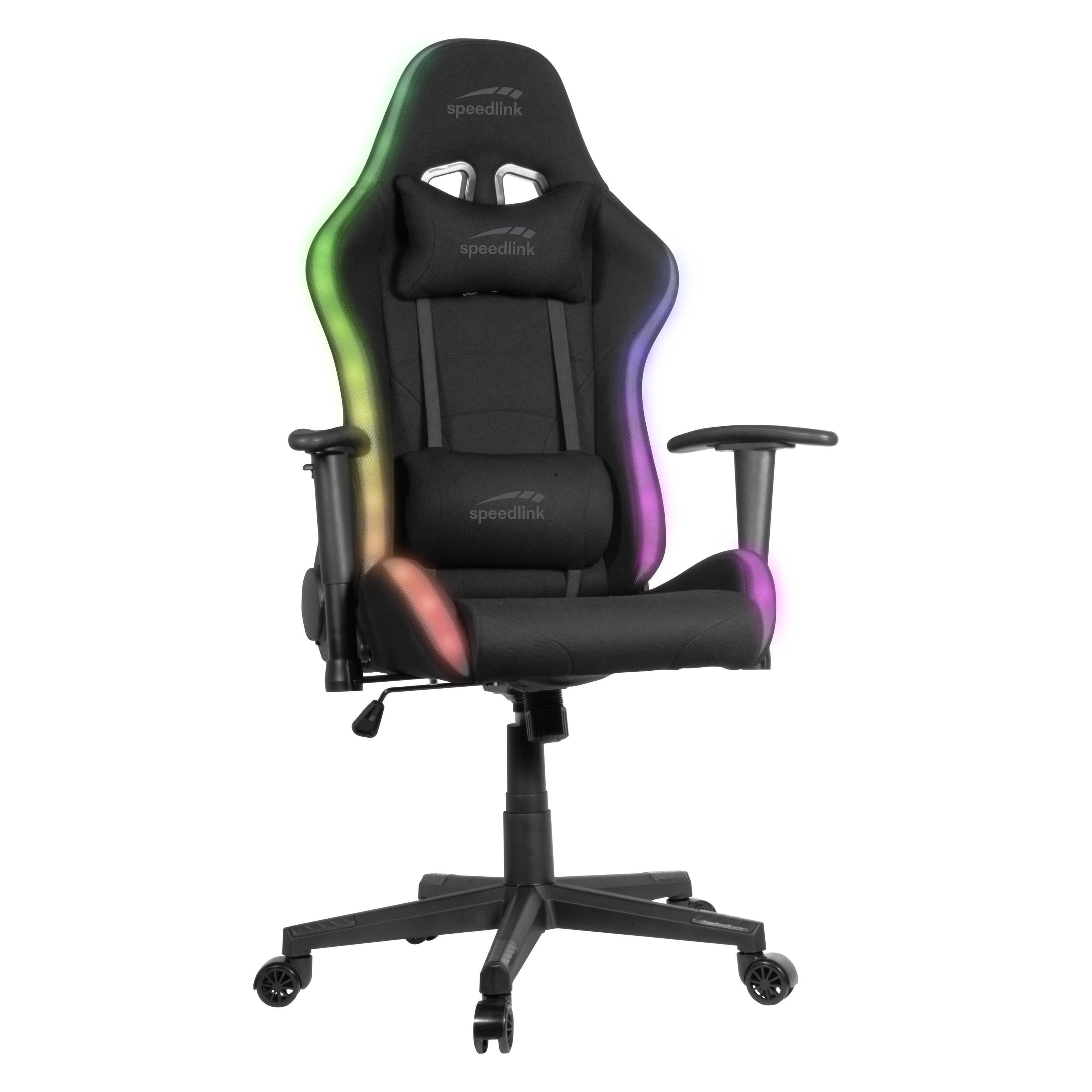 Speedlink REGYS RGB Gaming Chair schwarz RGB-Beleuchtung Atmungsaktive Bezüge (SL-660009-BK)