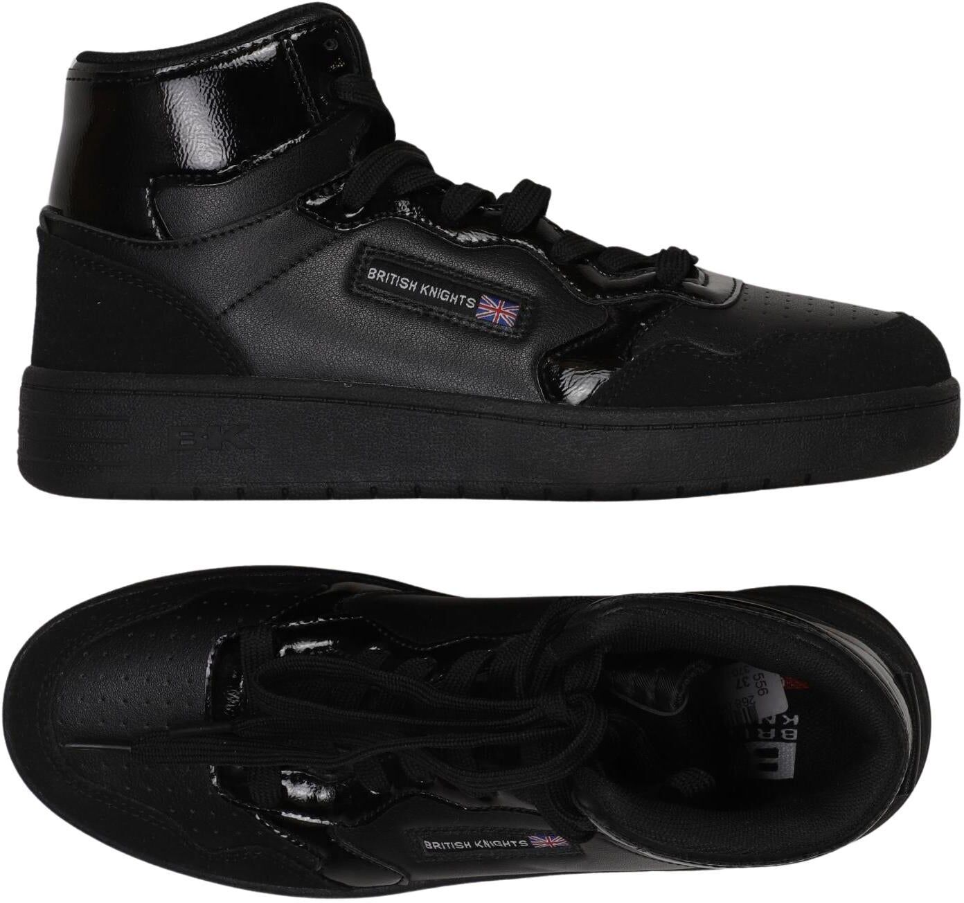 BK British Knights Damen Sneaker, Schwarz, Gr. EU 37, Kunstleder - Second Hand