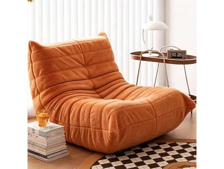 Fucxeoy Togo Kaminsessel, Ecksitzsäcke, Bequemes Lazy-Bodensofa Loungesessel-Sofa Aus Schaumstoff Mit Ergonomischem Design, Für Wohnzimmer, Schlafzimmer, Wohnheim, Salon, Büro