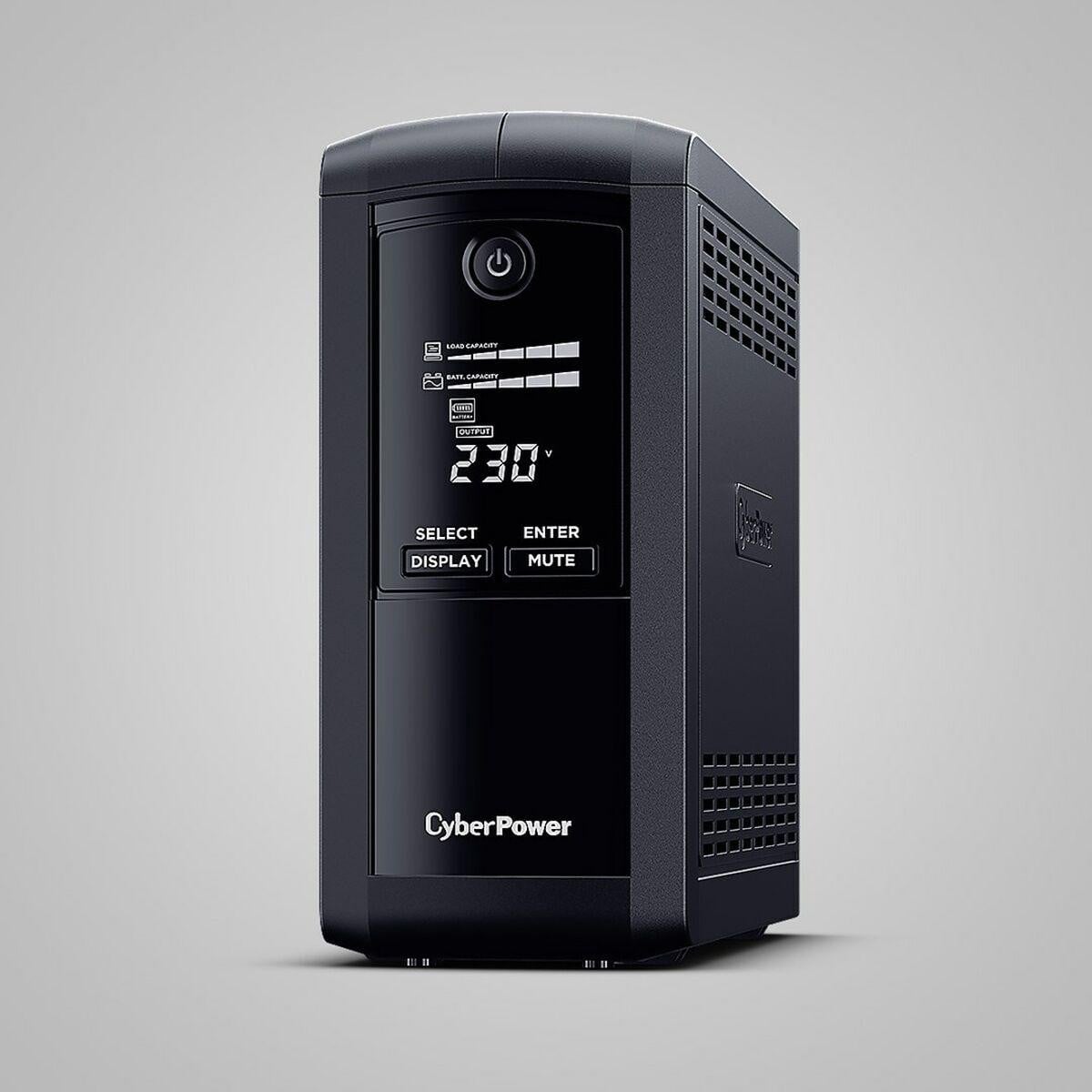 CyberPower Tracer III VP700ELCD-FR Line-Interactive Uninterruptible Power Supply (UPS) 0.7 kVA 390 W met 4 AC-uitgangen