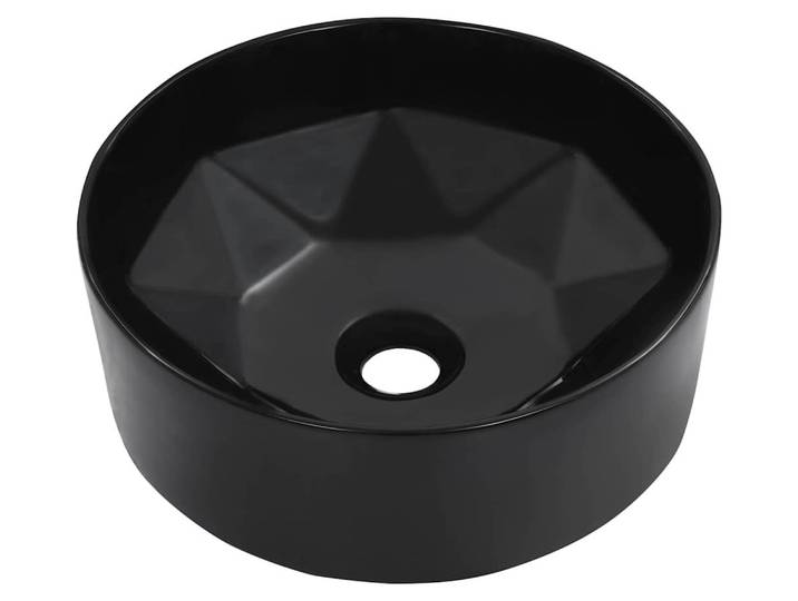 vidaXL Lavabo 36 x 14 cm céramique noir