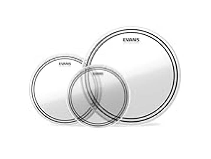 Evans ETP-EC2SCLR-S Standard Packs de Peaux de toms EC2 12 /13 /16 Transparent