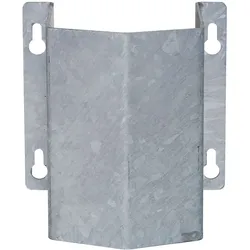 PROREGAL Kleiner Rohrschutz zur einfachen Wandmontage | HxBxT 30x29,2x23cm | Materialstärke 4mm | Feuerverzinkter Stahl | Silber