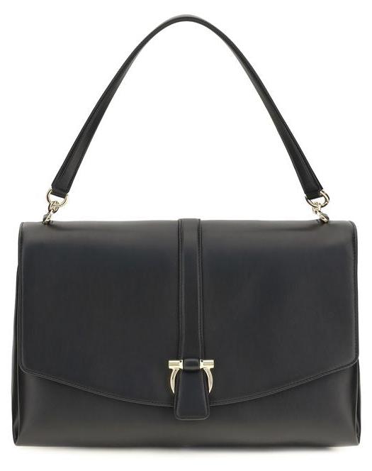 Ferragamo Mia große Schultertasche Kalbsleder schwarz