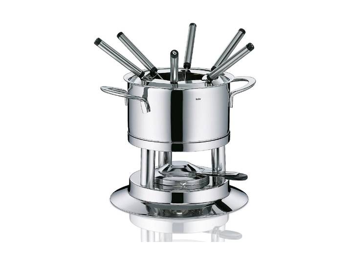 KELA Fondue Cailin 10 Teile , silber (silberfarben), H:20cm Ø:22cm, Fondues, Fondue