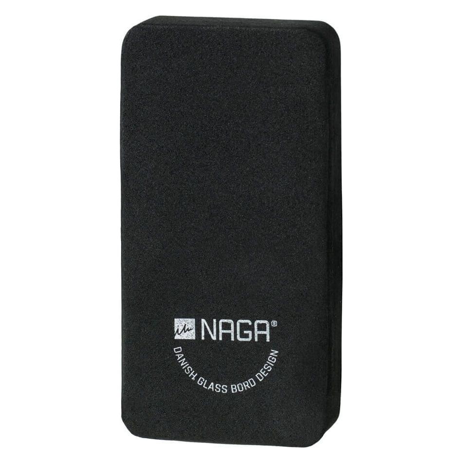 Naga Tavlesvamp Super Strong magnetisk 5x10 cm sort - til glastavler (23902)
