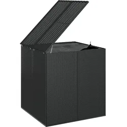 Helloshop26 - Gartenaufbewahrungsbox/Kissenbox aus Kunstharz 100 x 97,5 x 104 cm schwarz