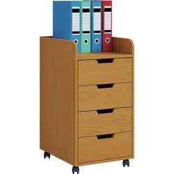VCM, Rollcontainer, Holz Büroschrank Rollcontainer Konal Maxi mit Schublade (40 x 50 x 74 cm)
