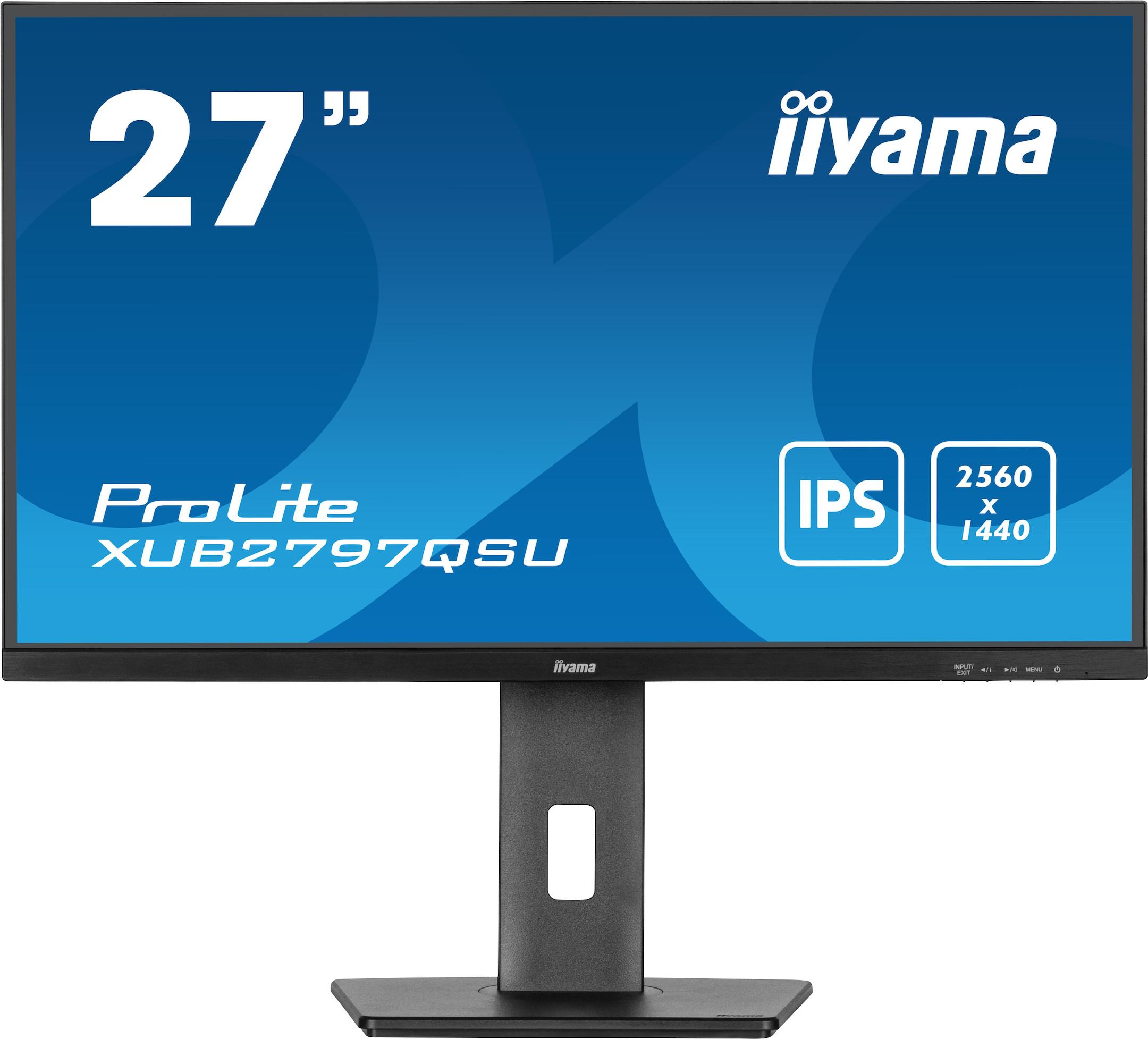 iiyama ProLite XUB2797QSU-B2, 68,6 cm (27"), 2560 x 1440 Pixel, Quad HD, LED, 1 ms, Schwarz