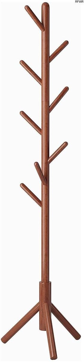 RFWR Houten kapstok met 8 haken - Multifunctionele kledingrek voor jassen en accessoires