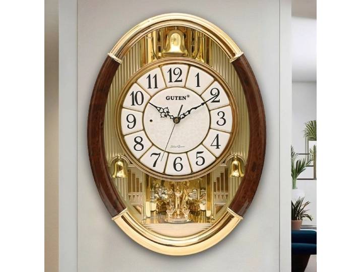 Horloge murale rétro pour salon, style européen, horloge numérique pour restaurant, horloge murale silencieuse pour couloir, articles de décoration intérieure