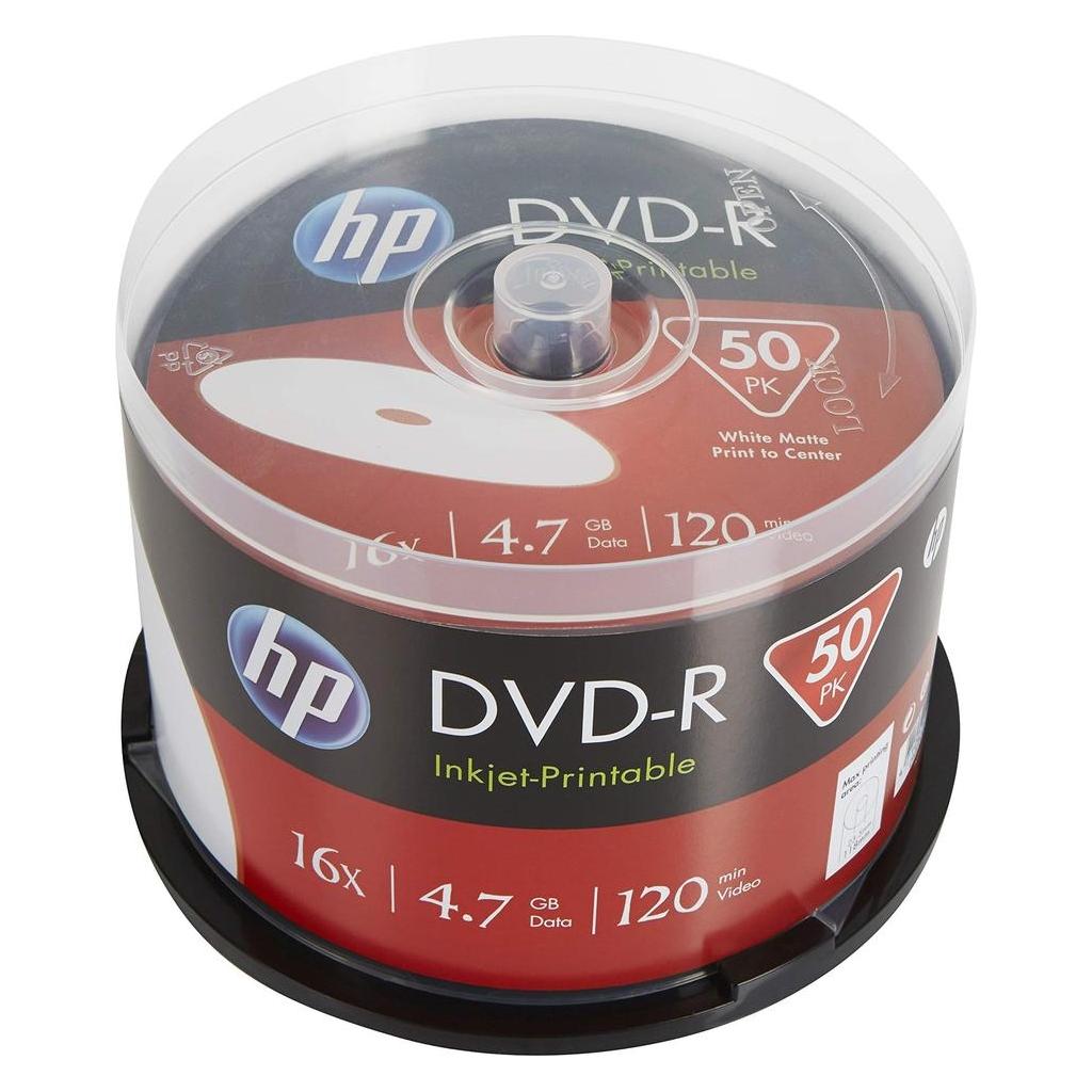 HP DVD-R IJ PRINT 16X 50PK cake (69317) (50x) (DME00025WIP-3)
