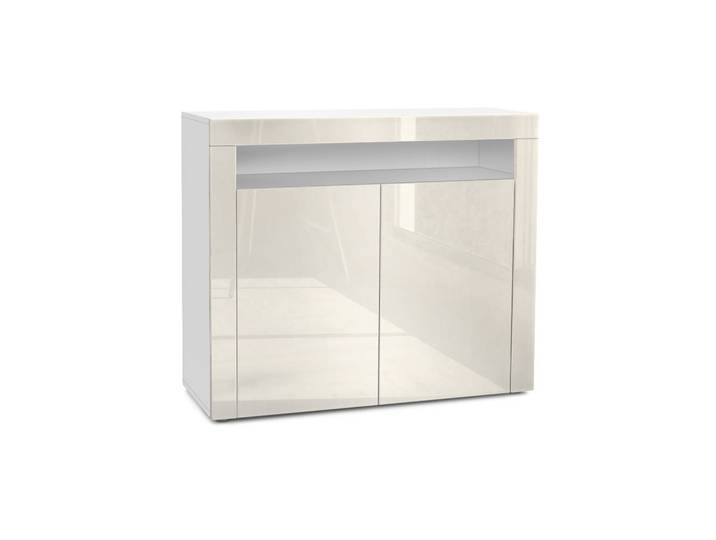 KOMMODE Valencia Creme Hochglanz / Creme Hochglanz