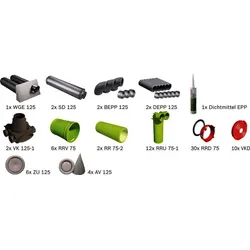 BOSCH Wohnungslüftungspaket BOPA VE102 Luftverteilpaket Rundrohr, bis 130 m2
