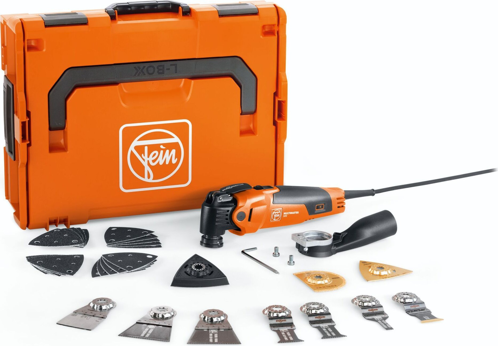 Fein MM 500 Plus multifunctioneel gereedschap 350 W Starlock Plus met 31-delige accessoire set en L-Boxx