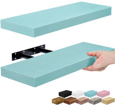 Sorbus Floating Shelves for Wall – 16 Inch Floating Shelf for Kitchen, Bedroom, Living Room, Bathroom, Home & Wall Decor.