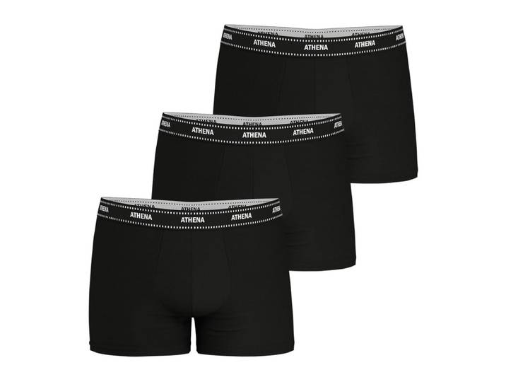 ATHENA My Petit Prix Boxers Lot de 3, Noir-Noir-Noir