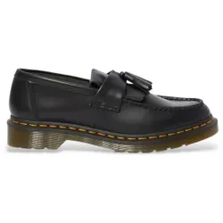 Dr Martens für Damen. 22209001 Adrian Yellow Yellow Stitch Leder-Slipper schwarz (43), Wohnung, 1 bis 3 cm, Schnürsenkel, Lässig