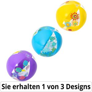 Bestway Wasserball 31036 Designer, farbig sortiert, aus PVC, aufblasbar, Ø 34cm