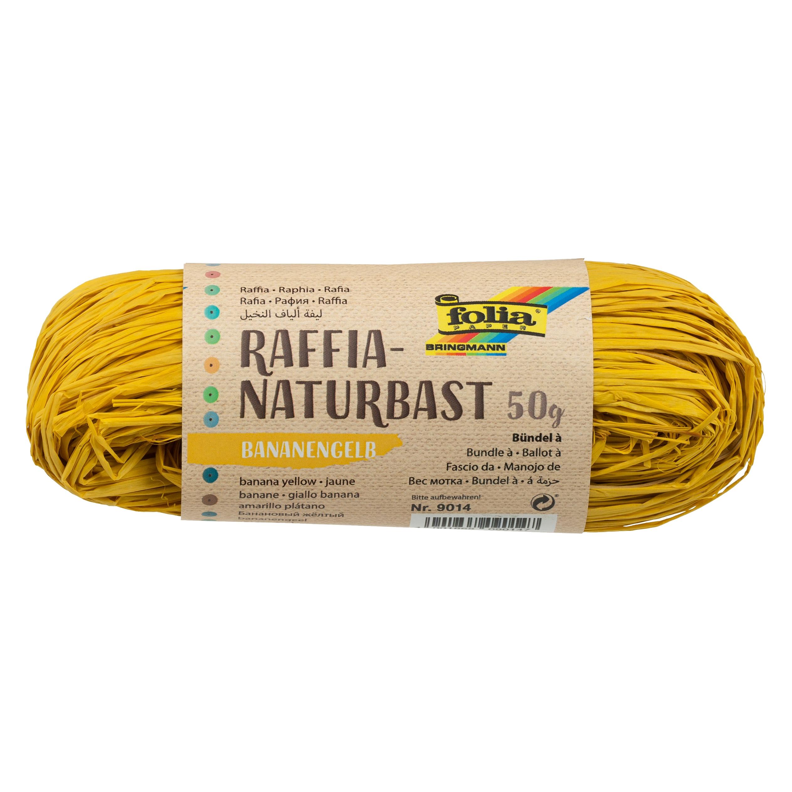 Folia Bringmann Naturbast Raffia 50g Bananengelb (1x) (9014)