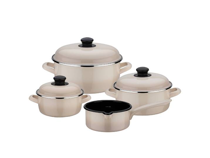 Kochtopf-Set Shadow 7-teilig 35 x 29 x 34cm Beige/Beige