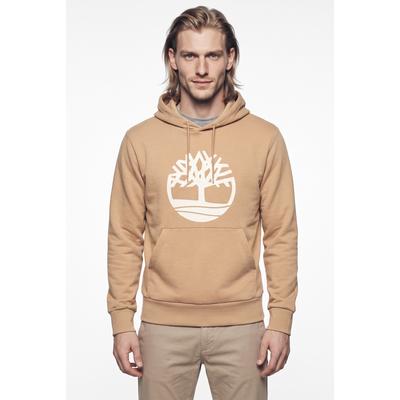 Hoodie TIMBERLAND "NORTHWOOD - Tree Logo BB Hoodie", Herren, Gr. M, beige (tannin), Obermaterial: 55% Baumwolle, 45% Polyester, Sweatshirts Hoodie, sportlicher Hoodie, aus Baumwolle und Polyester