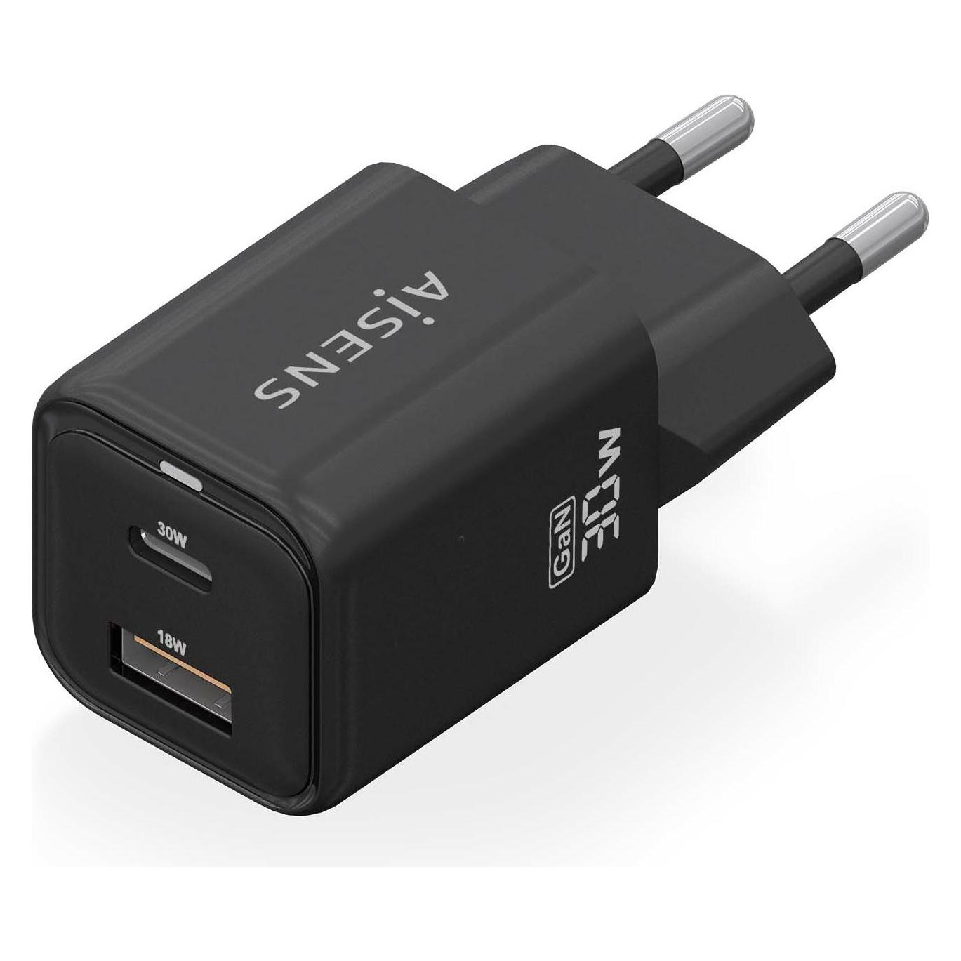 Aisens ASCH-30W2P021-BK (30 W, 1 Port) (ASCH-30W2P021-BK)