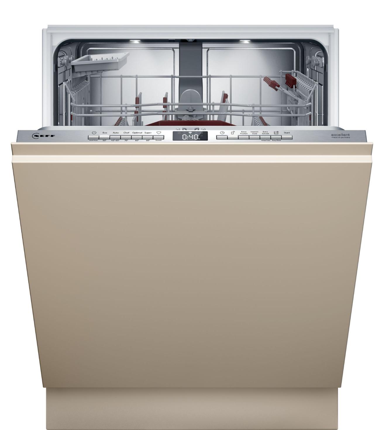 Neff S155EBX05D, Voll integriert, Standardgröße (60 cm), Edelstahl, Tasten, 1,75 m, 1,65 m