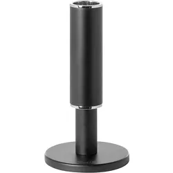 Schwarzer Stabkerzenhalter Ritmo mit glänzenden Akzenten 19 cm