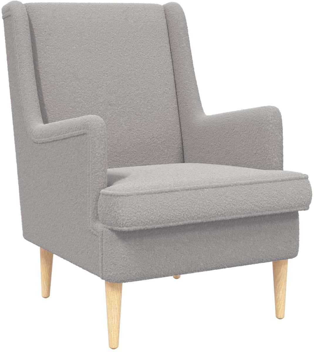 vidaXL Moderne Lounge Fauteuil - Lichtgrijs - Bouclé