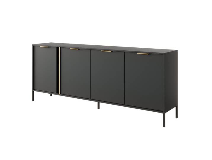 SIDEBOARD LORENZO 203/81/40 cm mit 4 Türen Anthrazit