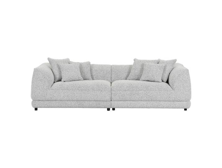 Carryhome Bigsofa, Greige, Kunststoff, Füllung: Polyetherschaumkern,Polyetherschaumkern, 280x75x100 cm, Stoffauswahl, Rücken echt, Wohnzimmer, Sofas & Couches, Sofassofas